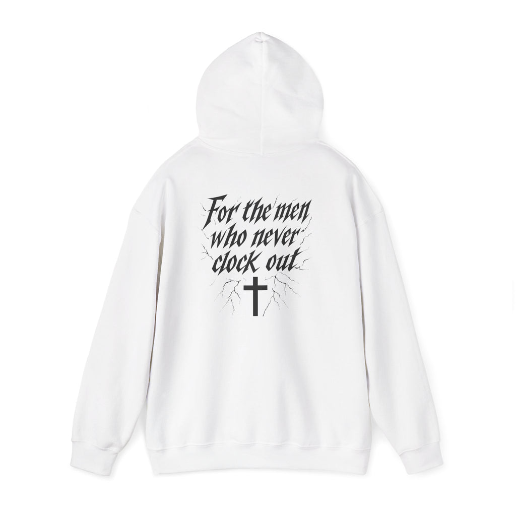Never Clocking Out - Premium White Hoodie