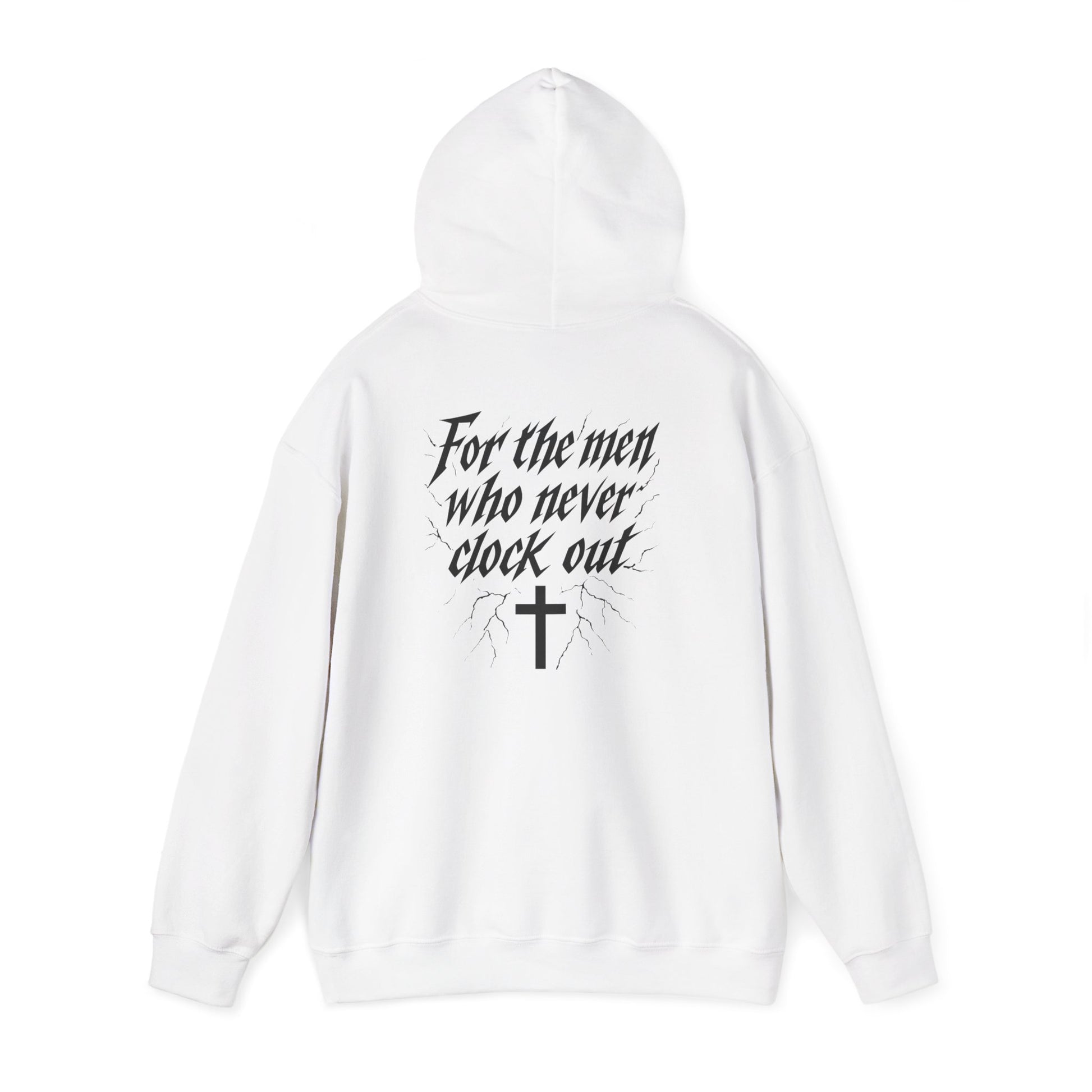 Never Clocking Out - Premium White Hoodie