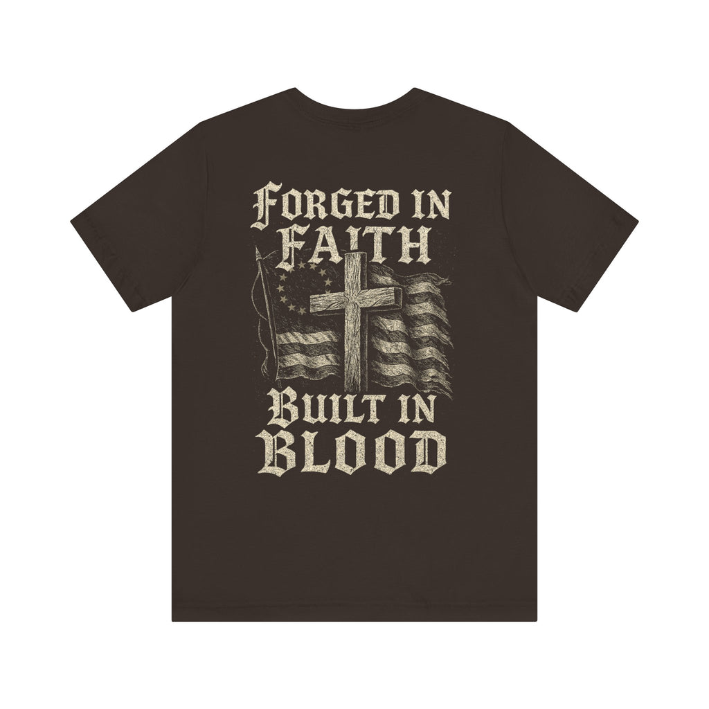 Forged In Faith - New Premium Brown Tee