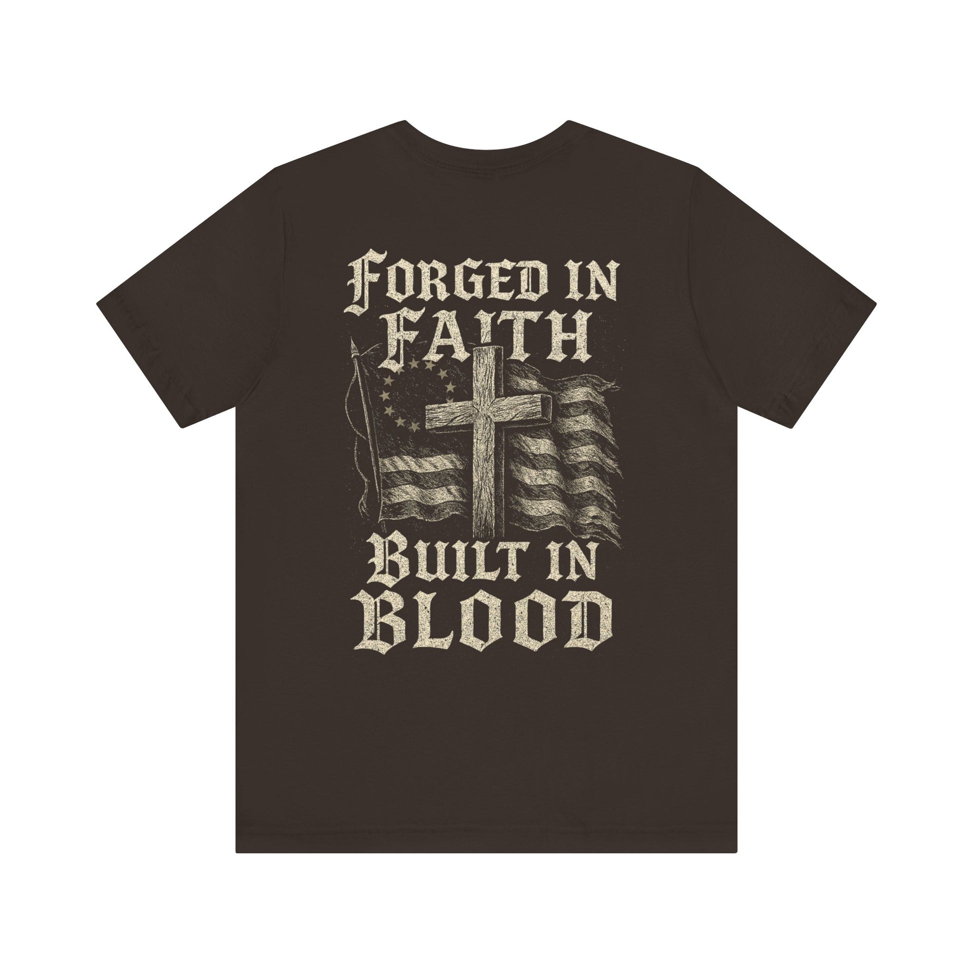 Forged In Faith - New Premium Brown Tee