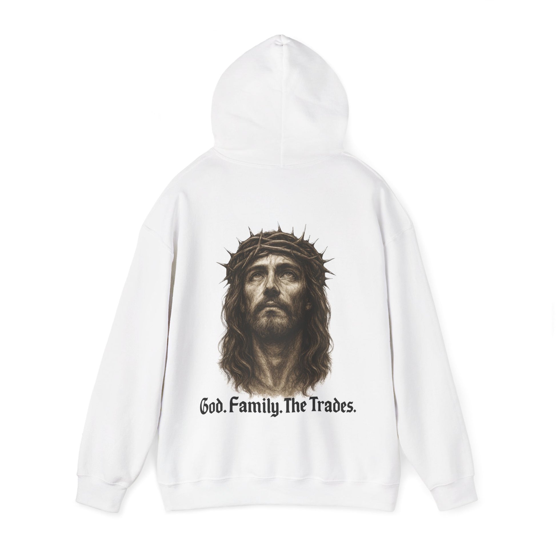 God. Family. The Trades. - Premium White Hoodie