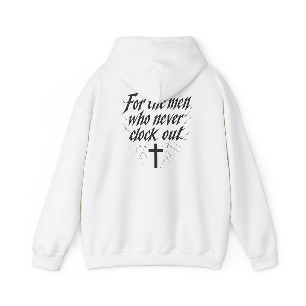 Never Clocking Out - Premium White Hoodie