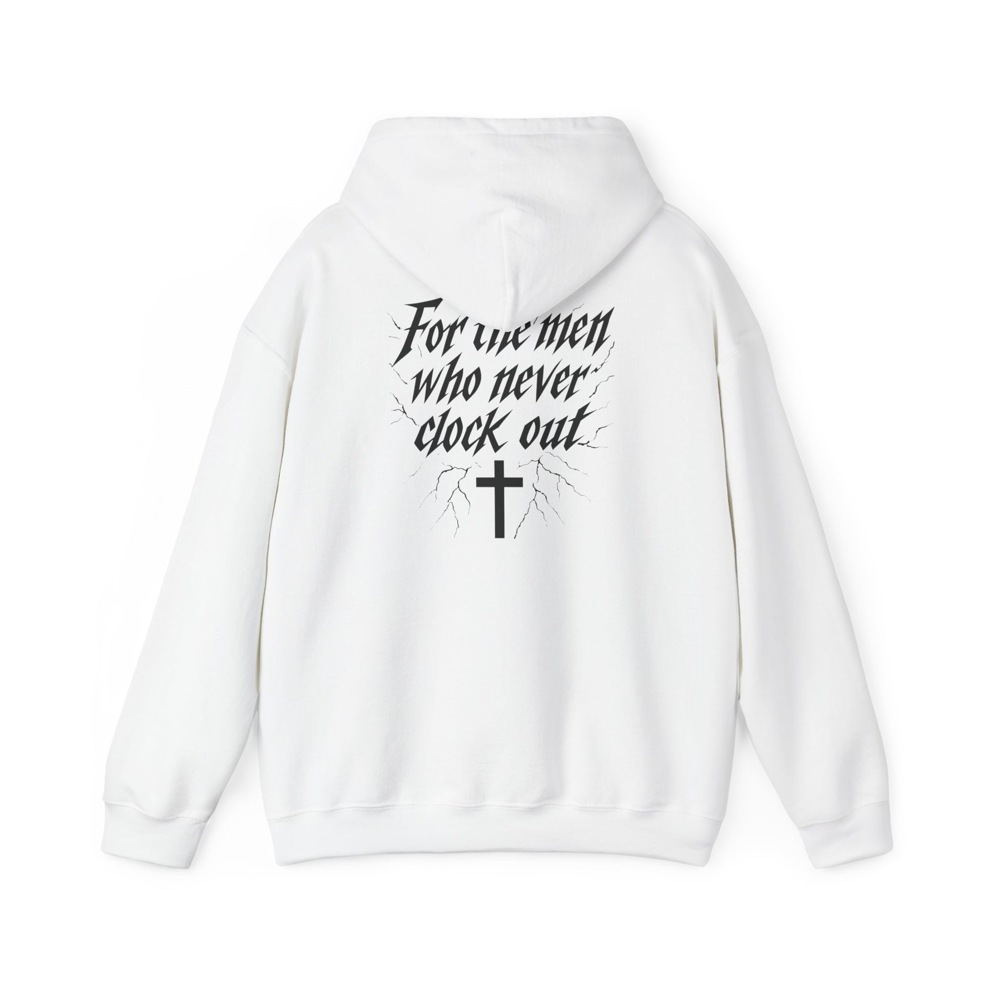Never Clocking Out - Premium White Hoodie