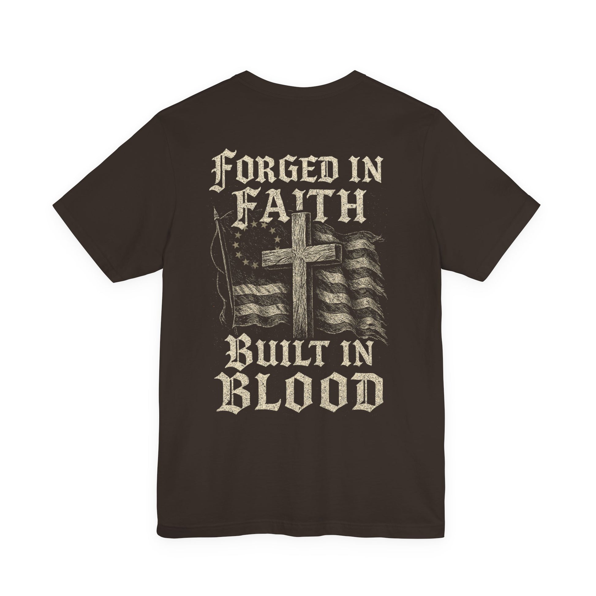 Forged In Faith - New Premium Brown Tee