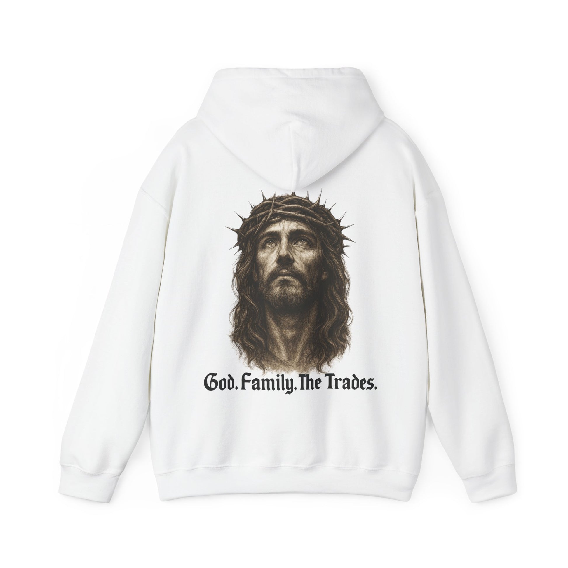 God. Family. The Trades. - Premium White Hoodie