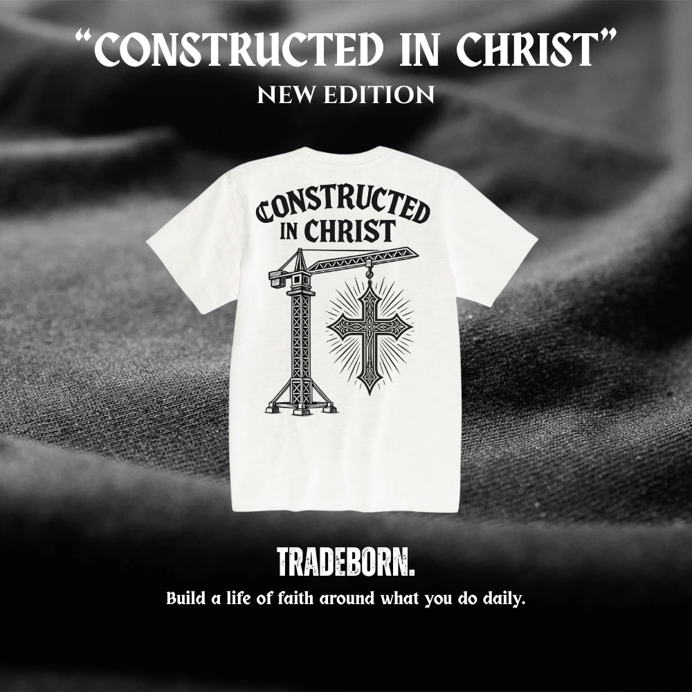 Constructed In Christ - Premium White Tee