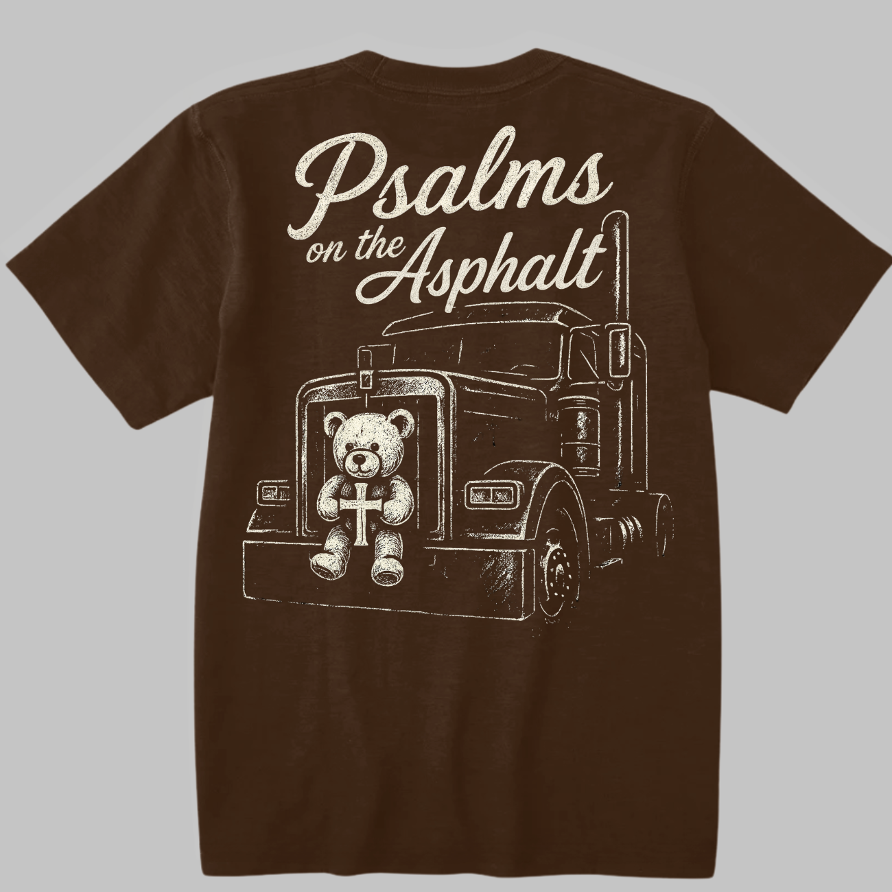 Psalms On The Asphalt - Premium Brown Tee